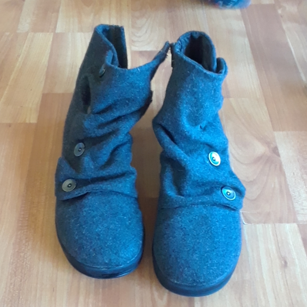 Faded Glory gray button ankle boots.